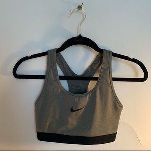 Nike gray sports bra